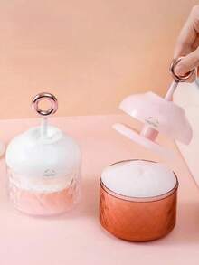 1pc Pink Facial Cleanser Foaming Device, Creative Automatic Foam Maker - Pink - View 1