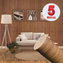 Papel de Parede PREMIUM 5M Madeira Tabaco Claro 5m x 45cm Adesivo Autocolante Móveis e Parede - Marrom Claro - Visão 6