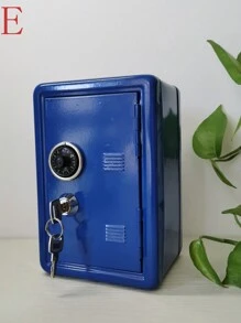 1 件立式迷你錢箱,創意金屬可上鎖錢箱,家用零錢儲蓄罐收納箱 - 彩色 - 查看 6