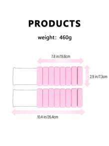 1對460g手腕/踝關節重量阻力訓練帶,室內有氧運動器材,矽膠,適用於瑜伽/普拉提 - 粉色 - 查看 4