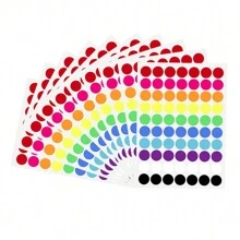 700 Piezas Etiquetas Adhesivas De Puntos De Colores, Etiquetas Redondas De Codificación De Color, Etiquetas Adhesivas De Puntos Circulares De Puntos Polacos Para Oficina, Aula, Papeles, Etc - Amarillo - Ver 1