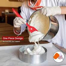 paquete de 3 espátulas miserables grandes silicón  para cocina pastelería y repostería - colores random - Ver 4