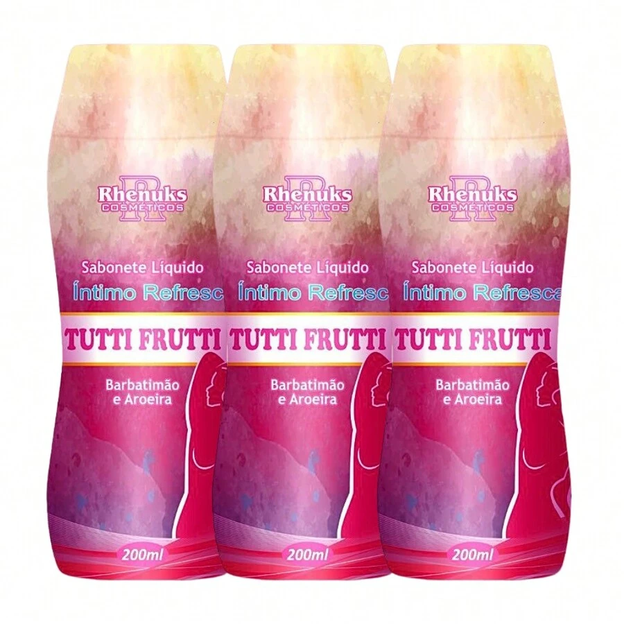 Kit 3 Sabonete Intimo Tutti Frutti 200ml - Rosa empoeirado - Visão 1