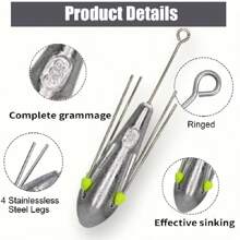 1 Stück Angelgerät Set: Künstlicher Satellit Erweiterungskarte Ball, Langer Schwanz Angelgewicht, Salzwasser Surf Casting Sinken, Ozean Boden Sand Spinne Sinken