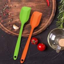 paquete de 3 espátulas miserables grandes silicón  para cocina pastelería y repostería - colores random - Ver 3
