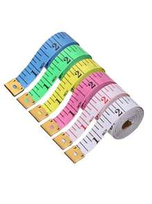 6pcs/Set Plastic Measuring Tape, Tailor's Tape Measure, Measuring Ruler For Body, Sewing And Tailor Use,Rulers - Multicolor - View 6