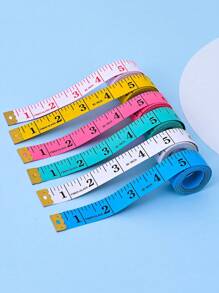 6pcs/Set Plastic Measuring Tape, Tailor's Tape Measure, Measuring Ruler For Body, Sewing And Tailor Use,Rulers - Multicolor - View 1