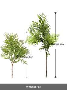 58cm/108cm Large Artificial Palm Tree Fake Tropical Plants Branch Plastic Coconut Tree Leaves For Home Garden Indoor Outdoor Decor Without Pot - Green - View 10
