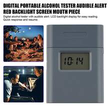 Police Digital Breath Alcohol Analyzer Tester LCD Breathalyzer Test Detector - Grey - View 4