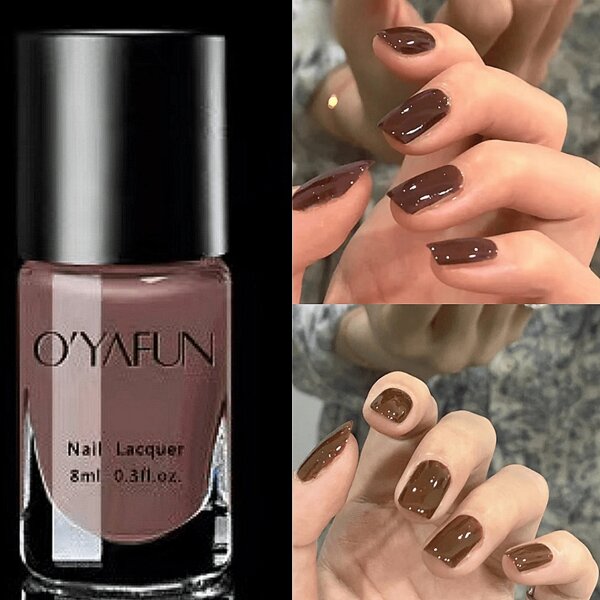 Jam-Colored Water-Based Nail Polish, No Need To Bake, Fast Drying, Long-Lasting, Peelable, Quick-Drying, Nail Protector Make-Up Nail Polish