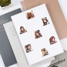 48入組異國風格塗鴉防水pvc貼紙,可重複使用,適用於裝飾筆記型電腦、水壺、滑板、冰箱等,diy-q-2512 - 彩色 - 查看 5