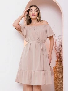 Women Dresses - Màu be - Xem 2