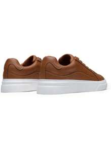 SHOESMALL Men's Fashion Minimalist Sneakers Classic Casual Skate Shoes For Men Stylish Soft Brown Sports Shoes Mens Dress Sneakers - BMY5011A-nâu - Xem 7
