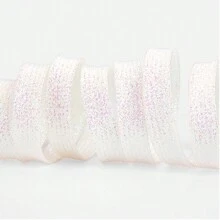 ZHENTOR 1 对闪亮的扁平鞋带，带金色和银色金属尖头，适合女士运动鞋、运动鞋和休闲鞋，以及彩色双层珍珠白鞋带，非常适合日常穿着 - 銀色 - 查看 4