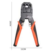 Alicates Multifuncionales de Prensado para Red (4p/6p/8p) – Herramienta de Crimpado para Cable TV, Ethernet, Cortadores y Pelacables - Negro - Ver 6