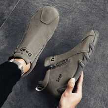 Spring/Autumn New Arrival Casual Sports Boots For Men, With Side Zipper Design - Grey - View 5