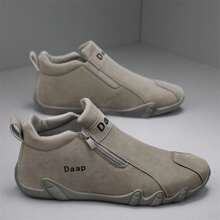 Spring/Autumn New Arrival Casual Sports Boots For Men, With Side Zipper Design - Grey - View 2