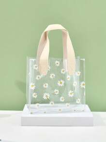 Clear PVC Gift Bags With Handles, Small Plastic Tote Bags Transparent Gift Wrap Bags Reusable Shopping Bags For Wedding Candy Bags - Multicolor - View 3