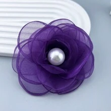 网状仿珍珠面料花朵胸针配饰毛衣服装贴花翻领别针胸花装饰派对装饰品礼物情人节、妈妈、母亲、母亲节、礼物 - 花 - 查看 8