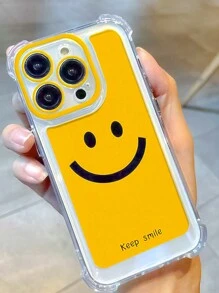 Smiling Face Patterned Phone Case Compatible With Iphone