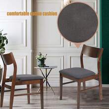 DC DICLASSE Dining Room Set 1 Table 4 Cushioned Chairs Kitchen Breakfast Home Dinette Breakfast Seat Kitchen Restaurant Brown Furniture 3 Box Shpping - Màu nâu tối - Xem 8