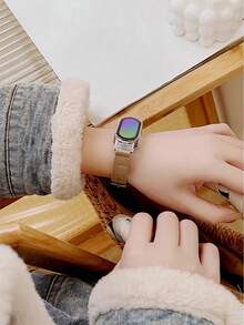 1 PC Unisex Màu trơn & Thiết kế đơn giản & Vỏ trong suốt & Ba khóa & Ổn định & Thể thao ngoài trời & Nhẹ & Thoáng khí & Cao cấp & Tương thích với Xiaomi Band 8/7/6/5/4/3 - Màu Khaki - Xem 9