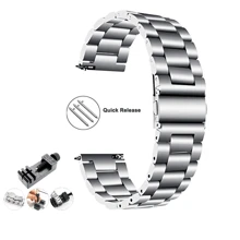 Dây đeo đồng hồ bằng thép không gỉ 22mm 20mm tương thích với Samsung Galaxy Watch 42 46mm GEAR S3 Active 2 Classic tương thích với Galaxy Watch 3 - Dụng cụ thắt lưng bạc - Xem 9