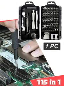 1 Conjunto De Kit De Destornillador Multiusos Para Reparación De Computadoras Y Teléfonos Móviles, Conjunto De Herramientas De Desmontaje De Precisión - Multicolor - Ver 1