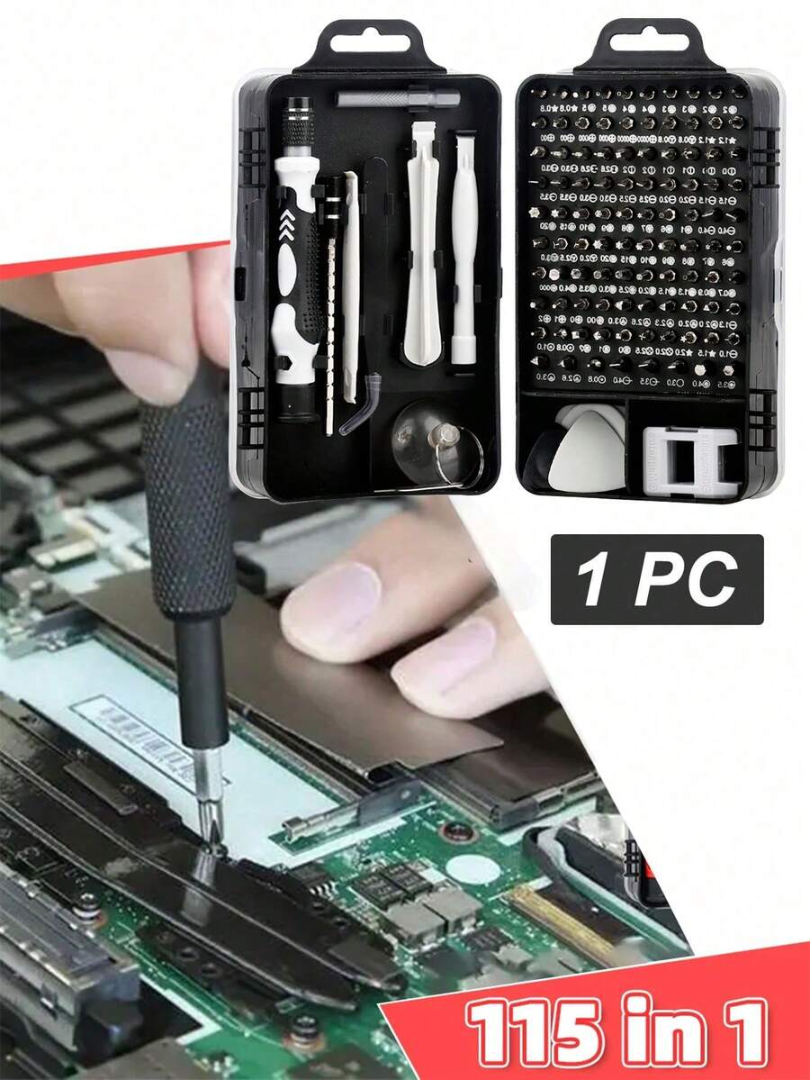 1 Conjunto De Kit De Destornillador Multiusos Para Reparación De Computadoras Y Teléfonos Móviles, Conjunto De Herramientas De Desmontaje De Precisión - Multicolor - Ver 1