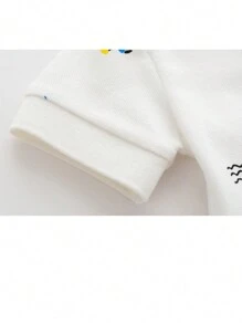 男童短袖 Polo 衫，夏季汽車印花上衣