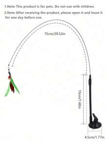 1 pieza Palo para gato con diseño de mariposa para gato para jugando - Azul - Ver 2