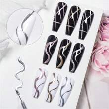 MEET ACROSS 3支装美甲凝胶指甲油套装，镜面金属效果，适用于美甲、亚克力美甲、手绘美甲、法式美甲，是居家美甲沙龙DIY的理想之选。 - 彩色 - 查看 7