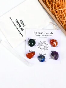 1 Set Conjunto De Regalo De Cristales De Constelaciones, Cristales Curativos De Signos Del Zodiaco Piedras De Nacimiento, Regalos De Piedras Curativas De La Astrología