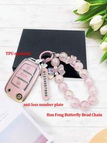 Pink Anti-Scratch Key Fob Cover + Key Shell Suit For Audi A3 Folding A1 Q3 Q2L TT Old A6 Q7 Q5 Cars - Pink - View 10