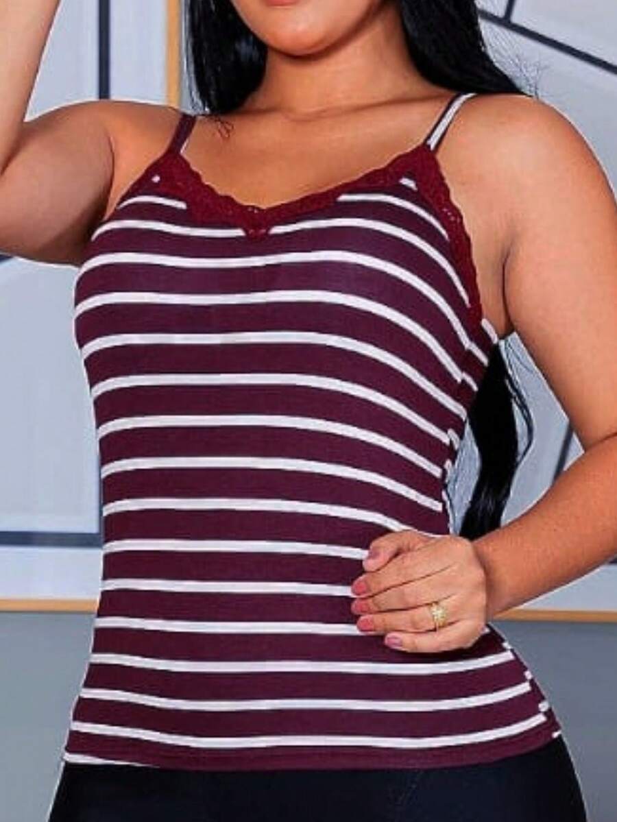 Women Blouses - 酒紅色 - 查看 1