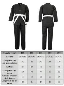 Taekwondo Suit Taekwondo Karate Uniform - Black - View 5
