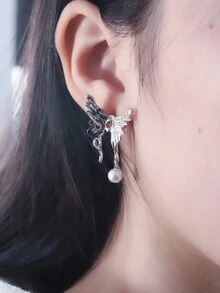 2入組/對蝴蝶耳環袖珍耳環,女士無耳洞日常配飾,女孩日常裝飾約會禮物 - B - 查看 1