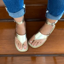 Women Heeled Sandals - Vàng - Xem 3