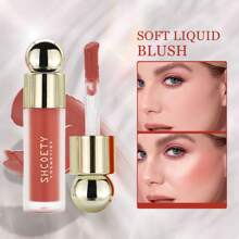 1支液體腮紅,柔滑絲綢霜狀腮紅,持久不脫妝,自然裸妝,滋潤配方 - 1pc-01# - 查看 4