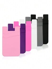 1 billetera para teléfono con adhesivo de silicona para la parte posterior del teléfono, 1/2 bolsillo, fundas para tarjetas adhesivas para teléfono celular, billetera adhesiva de silicona para teléfono, billetera adhesiva para teléfono, funda para teléfono, bolsillo para teléfono, para la mayoría de los teléfonos, funda para tarjeta con ventosa para teléfono, tarjetero, billetera, tarjetero de negocios, tarjetero de crédito, tarjetero para mujer, para mujer, para hombre, billetera para tarjetas, billetera Magsafe - Multicolor - Ver 7