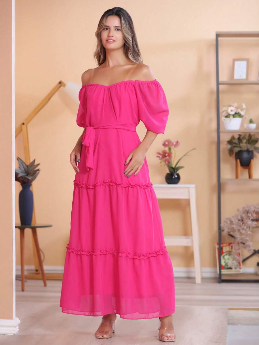 Women Dresses - Màu Hồng Tươi - Xem 1