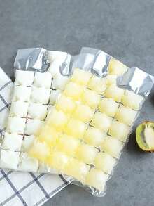 10 Piezas Bolsas Para Hacer Cubos De Hielo, Seguras Para Uso Alimentario - Blanco - Ver 3