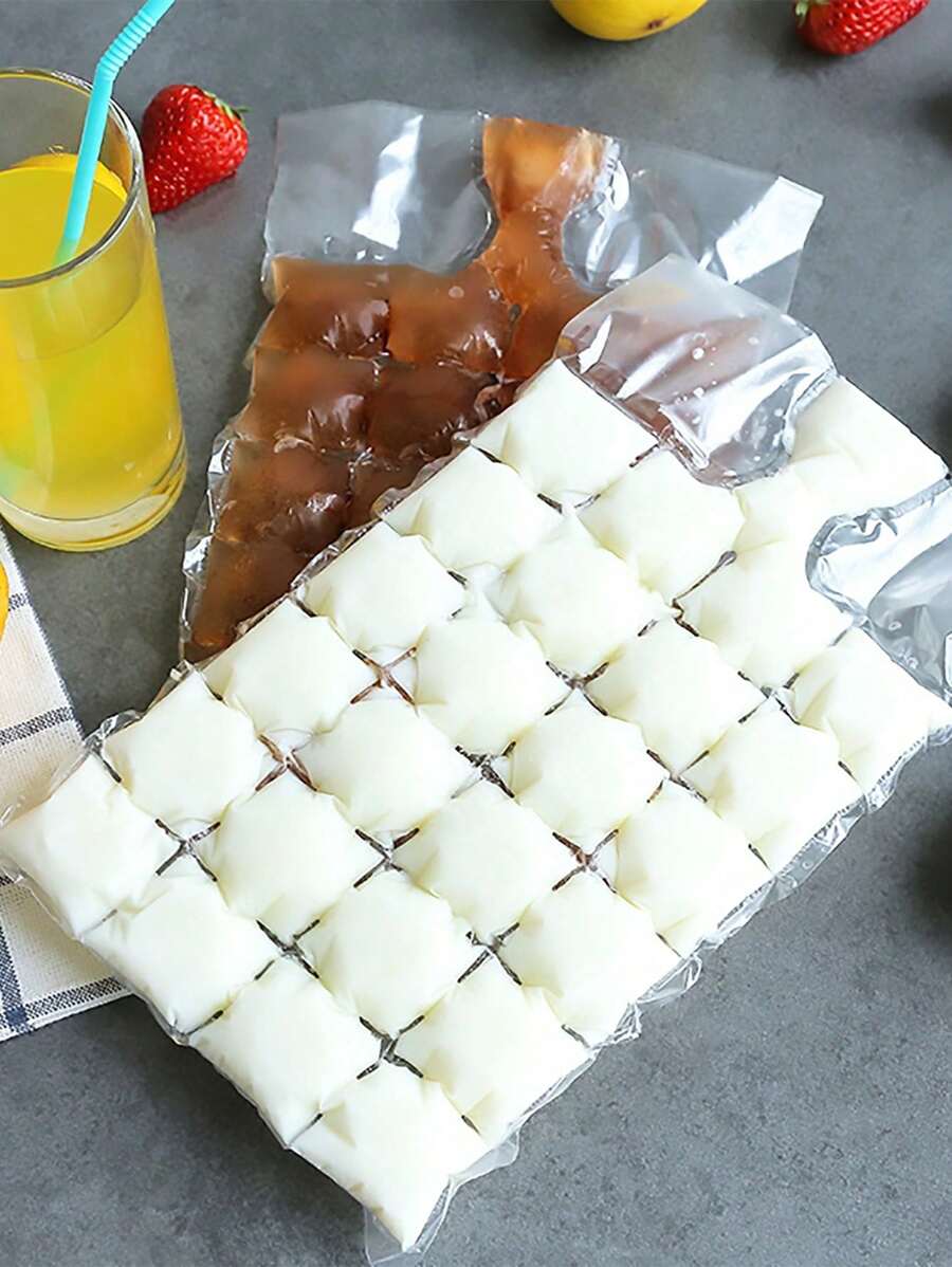10 Piezas Bolsas Para Hacer Cubos De Hielo, Seguras Para Uso Alimentario - Blanco - Ver 1