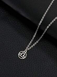 1pc Zodiac Sign Optional Titanium Steel Pendant Necklace, Double Sided Polished Stainless Steel Sweater Chain - Twelve Zodiac Signs - View 16