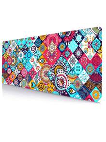 1 Pieza Almohadilla De Ratón Antideslizante De Patrón Geométrico Mandala Para Juegos/trabajo, Disponible En 4 Tamaños - Blanco - Ver 6