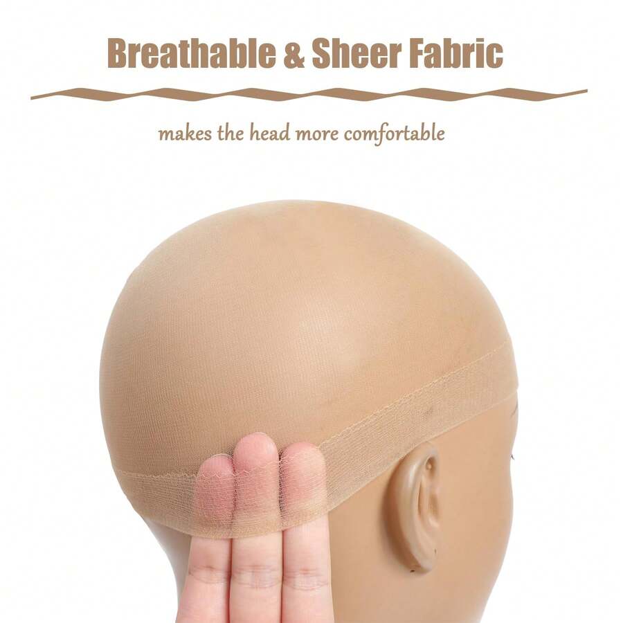 4packs/Lot HD Wig Cap, Ultra Thin Wig Caps Light Beigen, Nylon Wig Caps