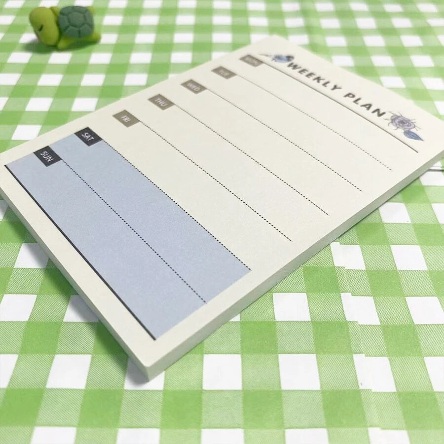 Agenda Hebdomadaire De Carnet - Bleu et blanc - Voir 1