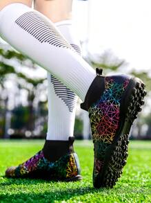 High Top Chuyên nghiệp Giày bóng đá Với Trụ Dành Cho Nam Và Nữ , Ngoài trời Tập huấn Và Cuộc thi Giày thể thao Đối với Nhân tạo Sân cỏ , Chống trượt - màu đen - Xem 5
