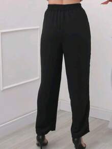 Women Pants - 黑色 - 查看 2