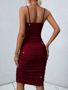 Women Dresses - Màu Đỏ Sâu - Xem 4